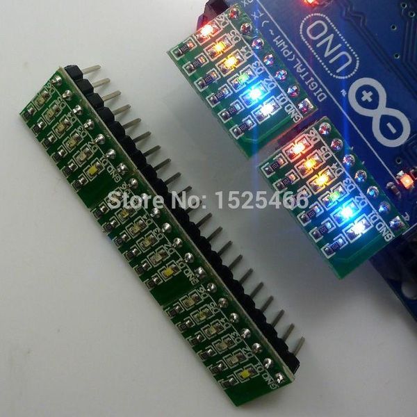 

5pcs dc 3-12v 6 bit multicolor led module board for arduino due uno mega2560 mega leonardo tre zero ethernet shield 3d printer