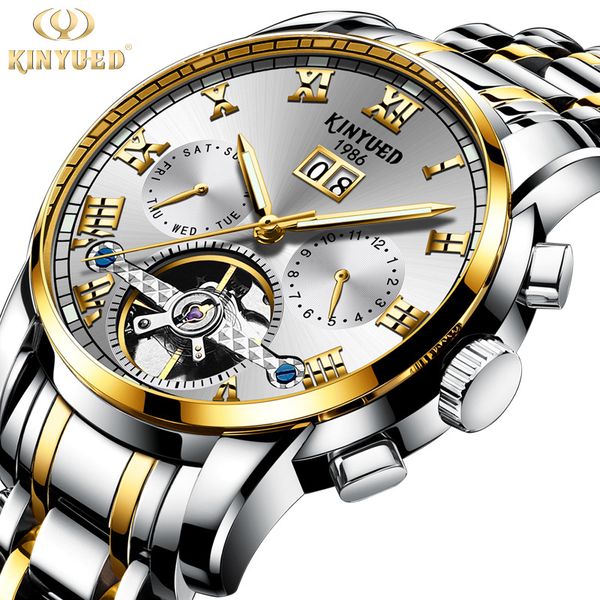 2019 kinyued mens watches automatic mechanical watch men stainless steel sapphire calendar waterproof watch, Slivery;brown
2019 kinyued mens watches automatic mechanical watch men stainless steel sapphire calendar waterproof watch, Slivery;brown