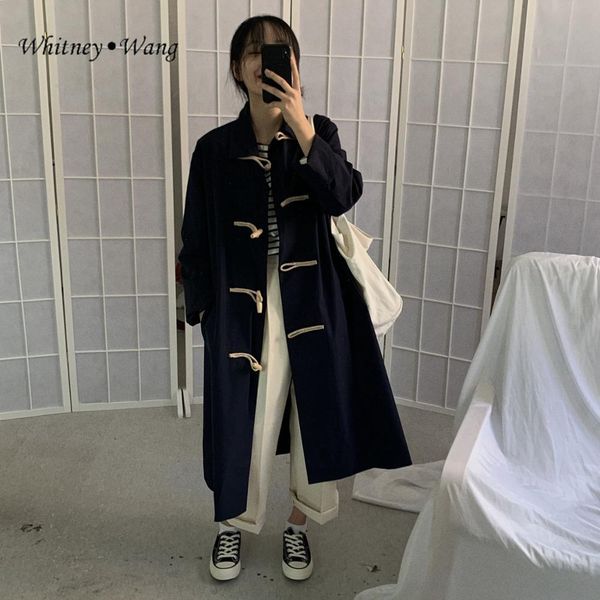 whitney wang parkas 2019 autumn winter fashion streetwear korea style horn buttons long blend wool coat women winter coat, Black
whitney wang parkas 2019 autumn winter fashion streetwear korea style horn buttons long blend wool coat women winter coat, Black