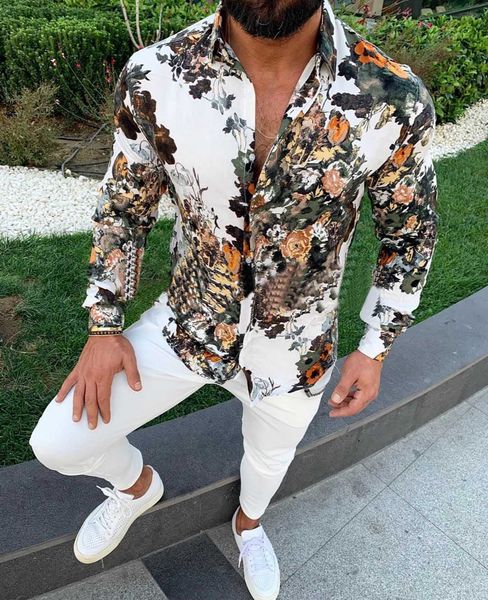 Januarysnow Men Shirt Casual Eur-American Style Slim Floral Printed Turn-down Long Sleeve Bottons Shirts Male Tops Blouse
Januarysnow Men Shirt Casual Eur-American Style Slim Floral Printed Turn-down Long Sleeve Bottons Shirts Male Tops Blouse