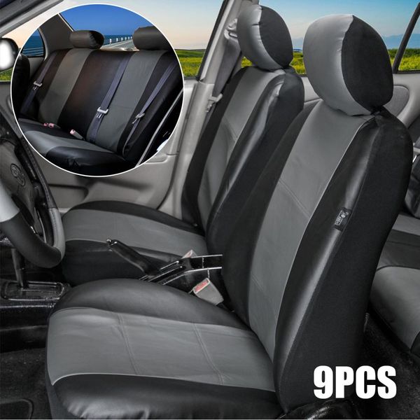 9pcs black + grey universal pu car auto seat cushion cover protective automobile seats covers for car decor interior accessories
9pcs black + grey universal pu car auto seat cushion cover protective automobile seats covers for car decor interior accessories