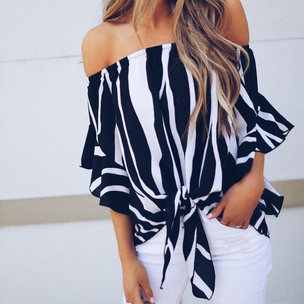 women's summer casual half sleeve loose ladies slim printed trumpet sleeve t-shirt women fashion beach chiffon shirt, White
women's summer casual half sleeve loose ladies slim printed trumpet sleeve t-shirt women fashion beach chiffon shirt, White