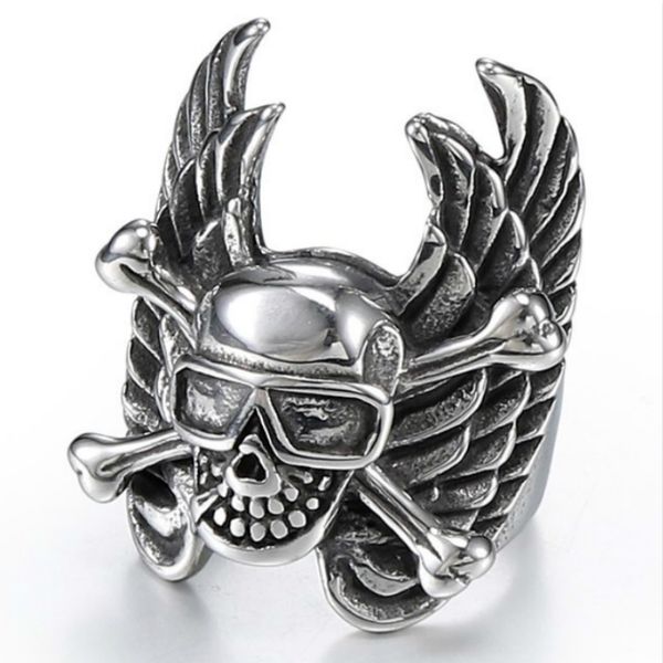 jingyang new fashion stainless steel black with skull wing biker simple ring accessories jewellery gifts for men, Slivery;golden
jingyang new fashion stainless steel black with skull wing biker simple ring accessories jewellery gifts for men, Slivery;golden