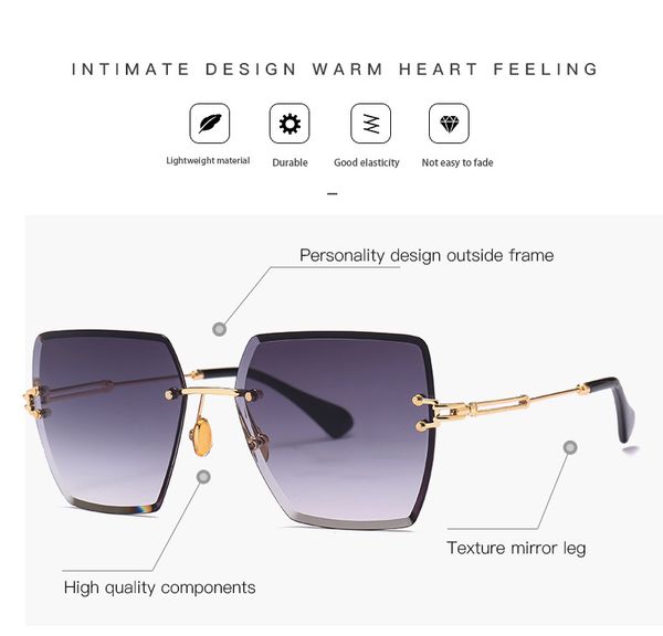 color gradient sunglasses 18600 frameless trimmed square sunglasses 2018 new fashion eyewear summer must-have eye protection uv400 goggle, White;black
color gradient sunglasses 18600 frameless trimmed square sunglasses 2018 new fashion eyewear summer must-have eye protection uv400 goggle, White;black