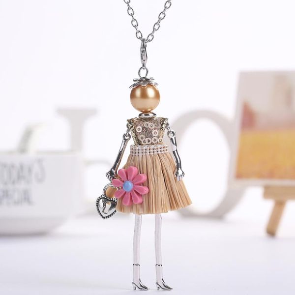 ylwhjj 2020 new women doll long necklaces & pendant red flowers brown dress girls necklace brand statement fashion jewelry, Silver
ylwhjj 2020 new women doll long necklaces & pendant red flowers brown dress girls necklace brand statement fashion jewelry, Silver