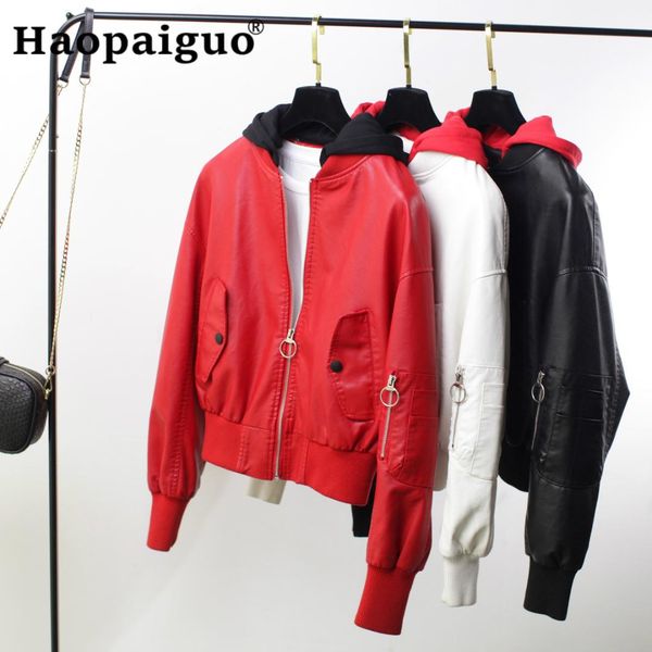 2019 autumn winter modis soft bf style leather coats women's clothing long section slim large size pu leather jacket with zipper, Black
2019 autumn winter modis soft bf style leather coats women's clothing long section slim large size pu leather jacket with zipper, Black