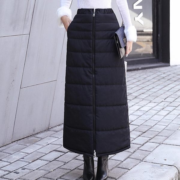 black autumn winter women's down cotton long pencil skirts elastic high waist thicken plus size skirt female saia longa av683, Black;gray
black autumn winter women's down cotton long pencil skirts elastic high waist thicken plus size skirt female saia longa av683, Black;gray