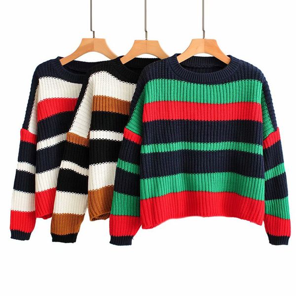 long sleeve o neck fashion loose harajuku slim 2019 womens new style long sleeve o-neck knitting ladies splicing rainbow, White;black
long sleeve o neck fashion loose harajuku slim 2019 womens new style long sleeve o-neck knitting ladies splicing rainbow, White;black