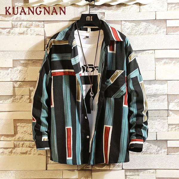 kuangnan japan style striped shirt men streetwear men shirts casual slim fit korean shirt long sleeve 5xl clothing 2019 new, White;black
kuangnan japan style striped shirt men streetwear men shirts casual slim fit korean shirt long sleeve 5xl clothing 2019 new, White;black