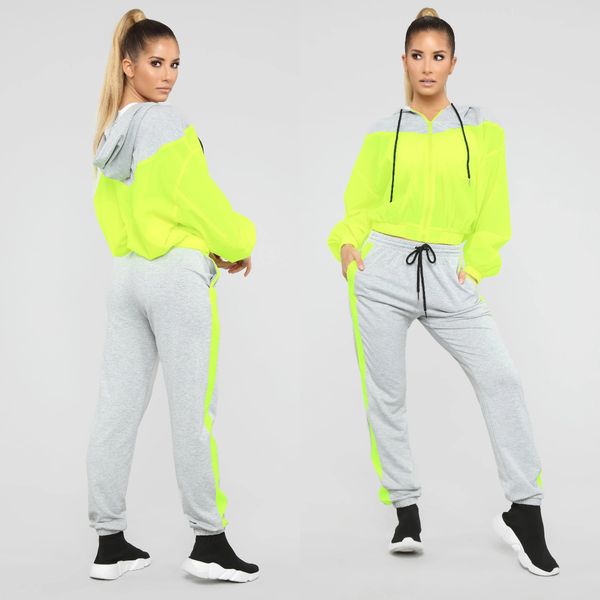 2019 women's color contrast leisure sports suit, Gray
2019 women's color contrast leisure sports suit, Gray