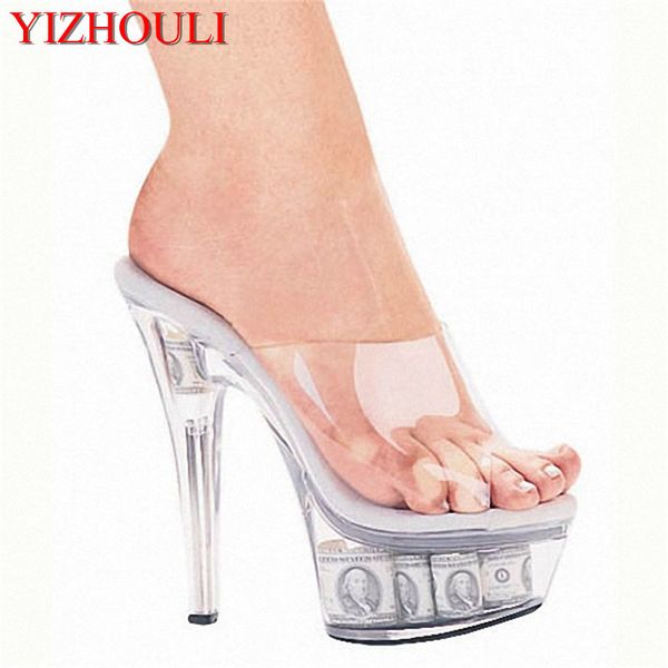 15 cm high heel sandals wholesale transparent performance for women's shoes waterproof nightclub heels slippers, Black
15 cm high heel sandals wholesale transparent performance for women's shoes waterproof nightclub heels slippers, Black