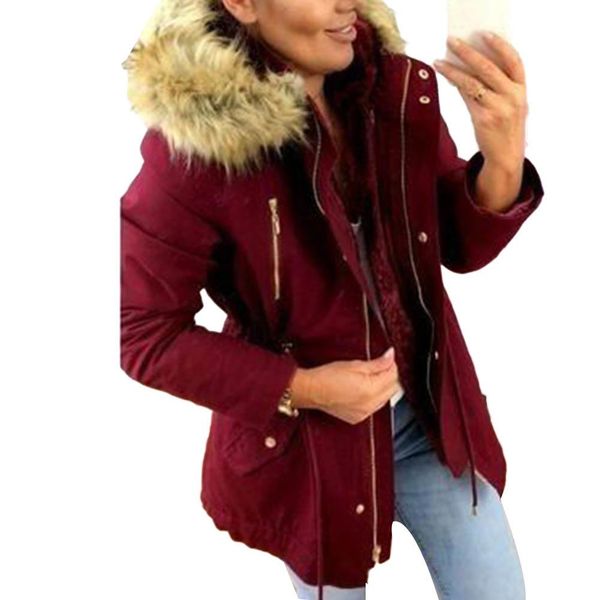 new down jacket female women winter coat thickening jacket women outwear slim parkas hoodie long fur collar warm parka, Black
new down jacket female women winter coat thickening jacket women outwear slim parkas hoodie long fur collar warm parka, Black