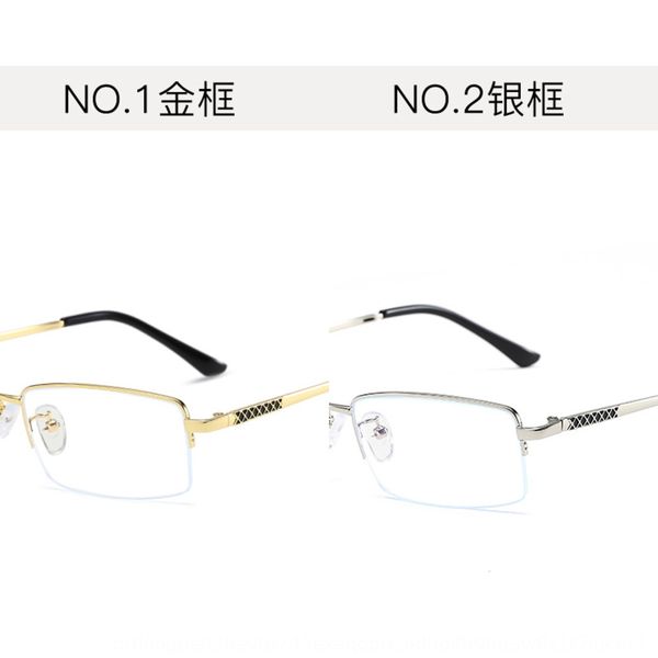 anti-blue light plain myopia men's business computer eye protection myopia glasses metal half-frame glasses frame, Silver
anti-blue light plain myopia men's business computer eye protection myopia glasses metal half-frame glasses frame, Silver