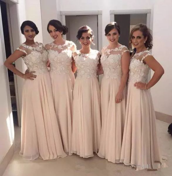 2019 modest lace appliques a-line long bridesmaid dresses sweep train custom vestidos de bridesmaids honor of maid spring women guest wear, White;pink
2019 modest lace appliques a-line long bridesmaid dresses sweep train custom vestidos de bridesmaids honor of maid spring women guest wear, White;pink