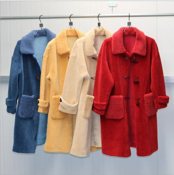 new s/9xl womens long section horn buttons man-made fur outwears oversized winter autumn female casual fake fur overcoats j3049, Black
new s/9xl womens long section horn buttons man-made fur outwears oversized winter autumn female casual fake fur overcoats j3049, Black