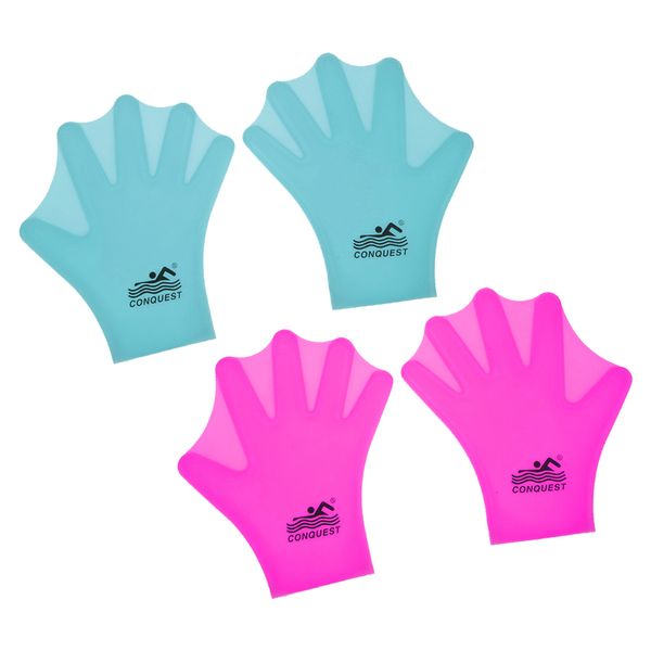 2 pairs swimming webbed gloves silicone full finger hand paddle for children, Black
2 pairs swimming webbed gloves silicone full finger hand paddle for children, Black