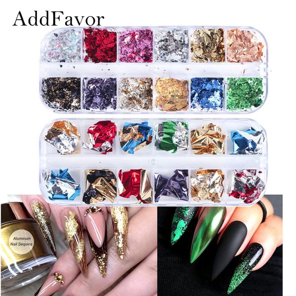 addfavor irregular nail foil paper aluminum flakes gold silver nail art sticker 3d decoration accessories, Black
addfavor irregular nail foil paper aluminum flakes gold silver nail art sticker 3d decoration accessories, Black