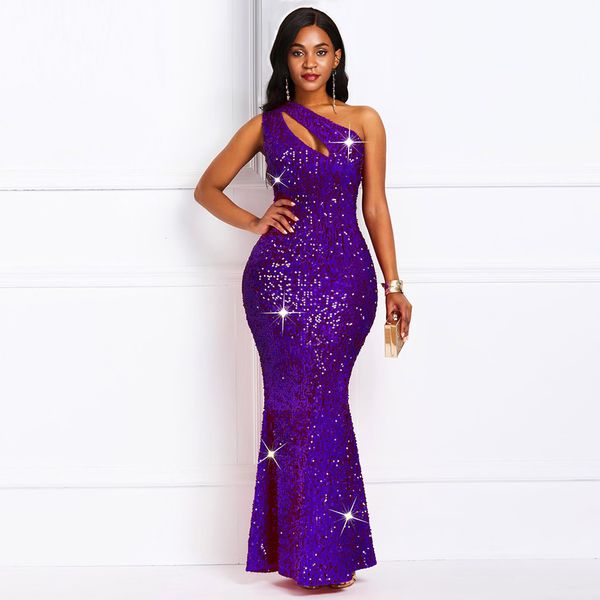 women sequins maxi party dress elegant nightclub one shoulder designer evening long dresses purple fashion 2019 robe ladies, Black;pink
women sequins maxi party dress elegant nightclub one shoulder designer evening long dresses purple fashion 2019 robe ladies, Black;pink