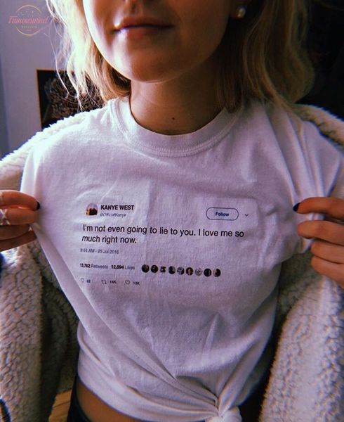 im not even gon lie to you west tweets graphic tees shirts summer short sleeve o neck casual ladies tee, White
im not even gon lie to you west tweets graphic tees shirts summer short sleeve o neck casual ladies tee, White