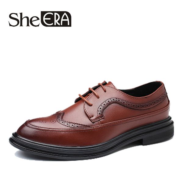 2019 luxury men brogue dress shoes formal business oxfords shoes for men italian designer party british brand leather flats, Black
2019 luxury men brogue dress shoes formal business oxfords shoes for men italian designer party british brand leather flats, Black