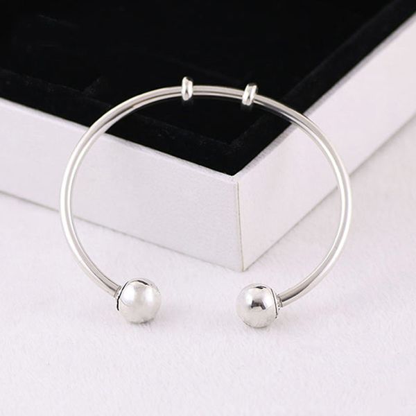 real 925 sterling silver round head smooth face open bracelet fit european charm bracelets women jewelry, Golden;silver
real 925 sterling silver round head smooth face open bracelet fit european charm bracelets women jewelry, Golden;silver
