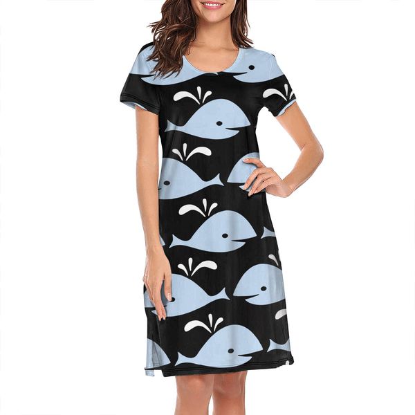 nighties for women cute blue whales printing band humorous short sleeve nightdress dancing dolphin whales whale repeat navy cute jumping, Black;red
nighties for women cute blue whales printing band humorous short sleeve nightdress dancing dolphin whales whale repeat navy cute jumping, Black;red