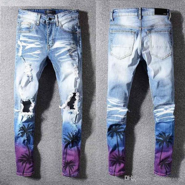 19 мужской джинсовой середина талии разорванные амири брюки высокое качество талии stretch джинсы тонкий карандаш брюки известный бренд брюк, Blue
19 мужской джинсовой середина талии разорванные амири брюки высокое качество талии stretch джинсы тонкий карандаш брюки известный бренд брюк, Blue