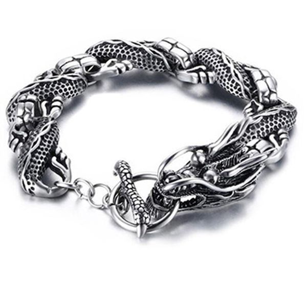 fashion titanium steel classic exotic style men's dragon biker bracelet jewelry birthday gifts, Black
fashion titanium steel classic exotic style men's dragon biker bracelet jewelry birthday gifts, Black