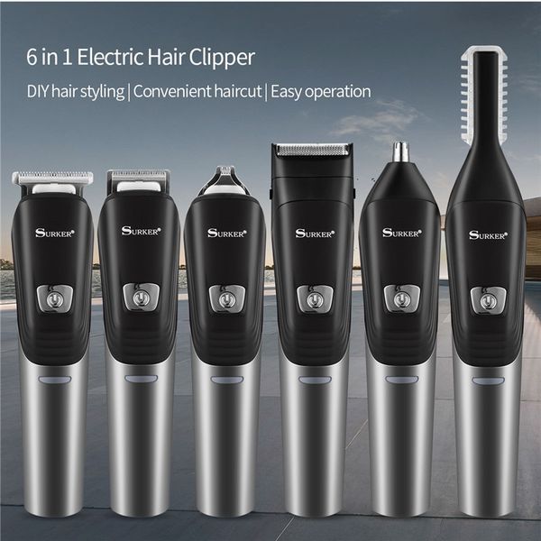 6 in 1 electric hair clipper hair bread nose trimmer shaving kit for men hair cutter rechargeable shaver barbers machine set 401
6 in 1 electric hair clipper hair bread nose trimmer shaving kit for men hair cutter rechargeable shaver barbers machine set 401