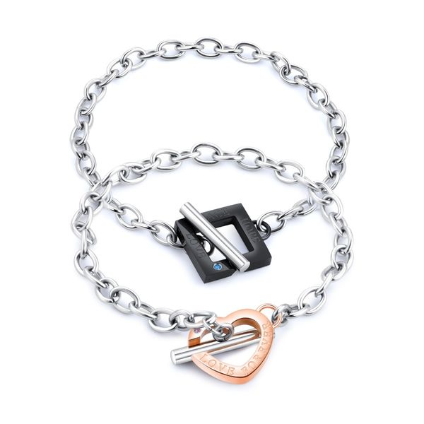 fate love couples lover men women male female statement bracelets bangles black rose gold stainless steel fashion jewelry, Golden;silver
fate love couples lover men women male female statement bracelets bangles black rose gold stainless steel fashion jewelry, Golden;silver