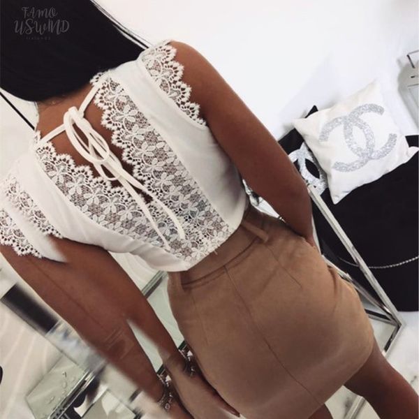 sleeveless splice lace tshirt women 2020 arrival summer t shirt plus size backless white club tees femme clothing
sleeveless splice lace tshirt women 2020 arrival summer t shirt plus size backless white club tees femme clothing