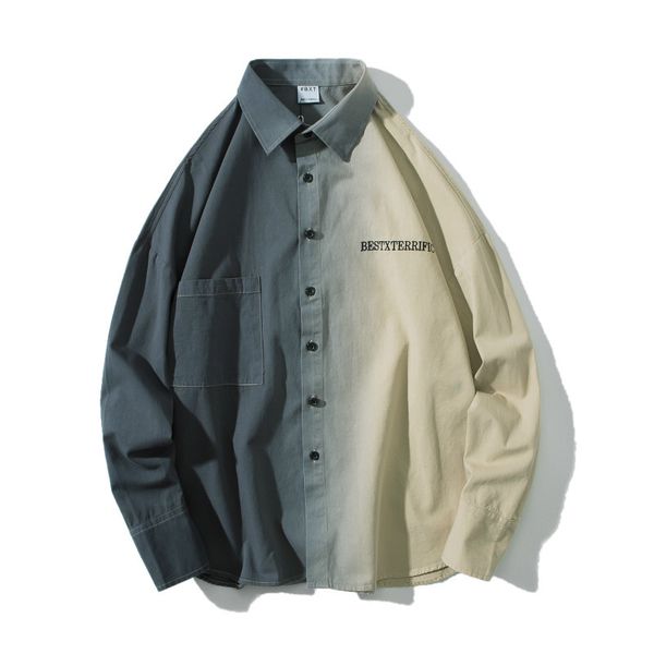 2019 autumn new camisa letter embroidery hawaiian shirt japanese streetwear hip hop long loose tide thin male gray khaki, White;black
2019 autumn new camisa letter embroidery hawaiian shirt japanese streetwear hip hop long loose tide thin male gray khaki, White;black