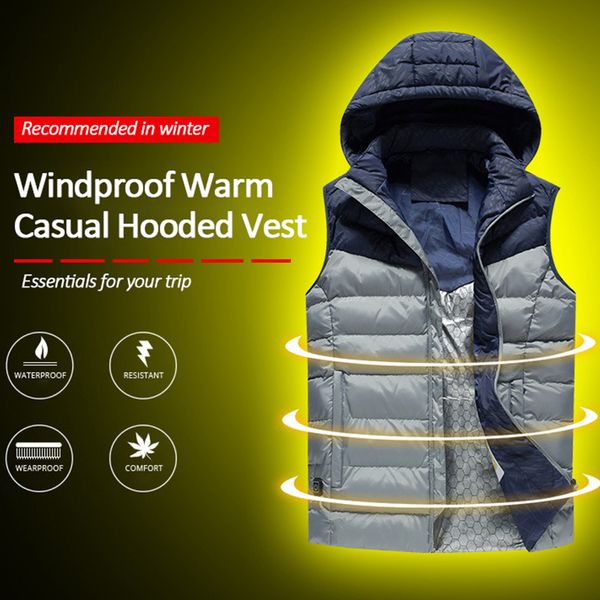 paratago outdoor winter thermal heating vest men women usb heated waistcoat hooded removable coat male heating clothes p812, Gray;blue
paratago outdoor winter thermal heating vest men women usb heated waistcoat hooded removable coat male heating clothes p812, Gray;blue