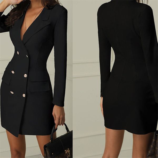 trendy women coat clothes long sleeve slim bodycon casual one pieces maxi size button turn-down collar pocket solid, Black;brown
trendy women coat clothes long sleeve slim bodycon casual one pieces maxi size button turn-down collar pocket solid, Black;brown