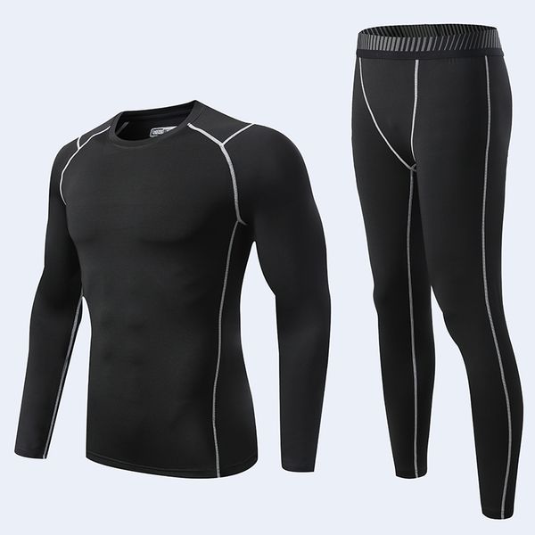 running set men compression quick dry tights sport jogging fitness gym training suit kits breathable sportswear long pants, Black;blue
running set men compression quick dry tights sport jogging fitness gym training suit kits breathable sportswear long pants, Black;blue