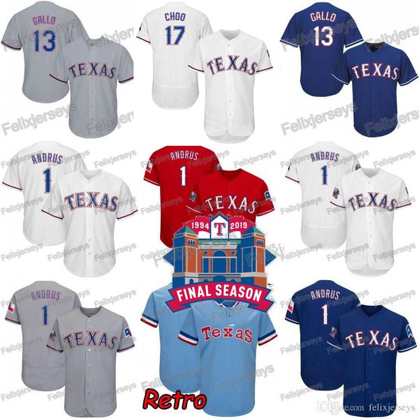 1 elvis andrus final season stadium rougned odor asdrubal cabrera joey gallo shin-soo choo nomar mazara delino deshields troy dixon jersey, Blue;black
1 elvis andrus final season stadium rougned odor asdrubal cabrera joey gallo shin-soo choo nomar mazara delino deshields troy dixon jersey, Blue;black