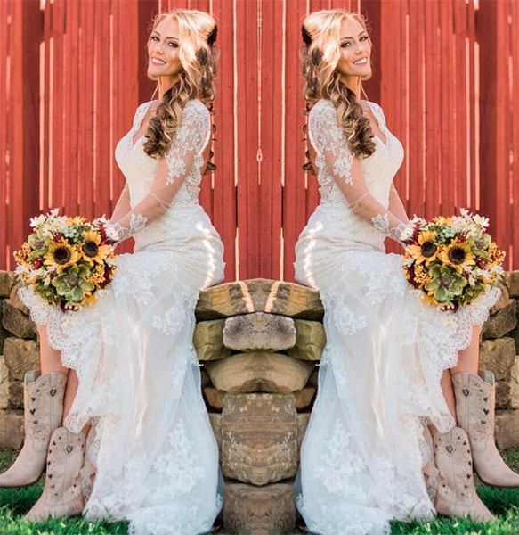 ivory full lace 2020 wedding dresses long sleeves key hole backless sweep train vintage full lace bridal gowns custom made, White
ivory full lace 2020 wedding dresses long sleeves key hole backless sweep train vintage full lace bridal gowns custom made, White