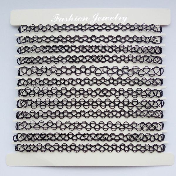 12pcs /lot 2017 sell mixed colors vintage hippy stretch tattoo choker necklace elastic chocker black, Silver
12pcs /lot 2017 sell mixed colors vintage hippy stretch tattoo choker necklace elastic chocker black, Silver