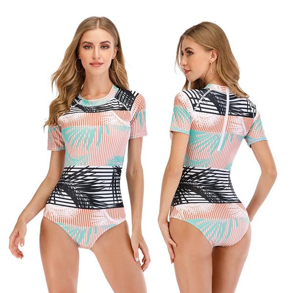 women short sleeve rashguard swimwear floral print girls swimsuit surfing rash guard upf50+running shirt biking t-shirts
women short sleeve rashguard swimwear floral print girls swimsuit surfing rash guard upf50+running shirt biking t-shirts