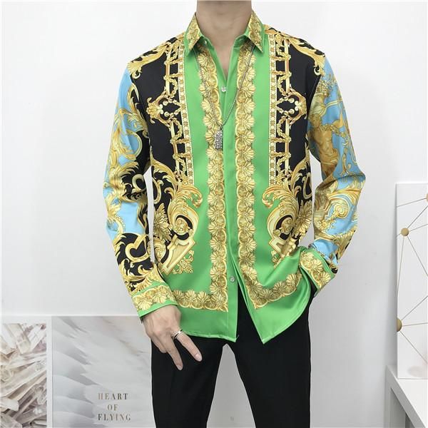 new mens brand designer shirts fashion casual luxury medusa printing shirts gold floral print slim fit long sleeve shirts, White;black
new mens brand designer shirts fashion casual luxury medusa printing shirts gold floral print slim fit long sleeve shirts, White;black