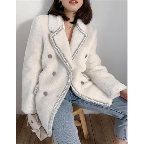 fashion lamb fur suit female jacket winter new high-end retro design thick loose fur all-in-one suit women jacket women blazers, White;black
fashion lamb fur suit female jacket winter new high-end retro design thick loose fur all-in-one suit women jacket women blazers, White;black