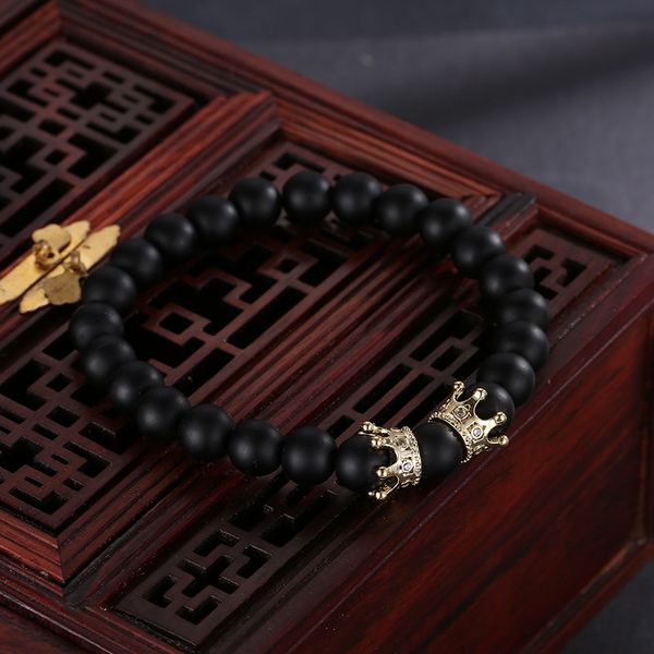 2019 classic black pumice stones beads bangle bracelet fashion micro inset zircon small crown bracelet jewelry for women men
2019 classic black pumice stones beads bangle bracelet fashion micro inset zircon small crown bracelet jewelry for women men