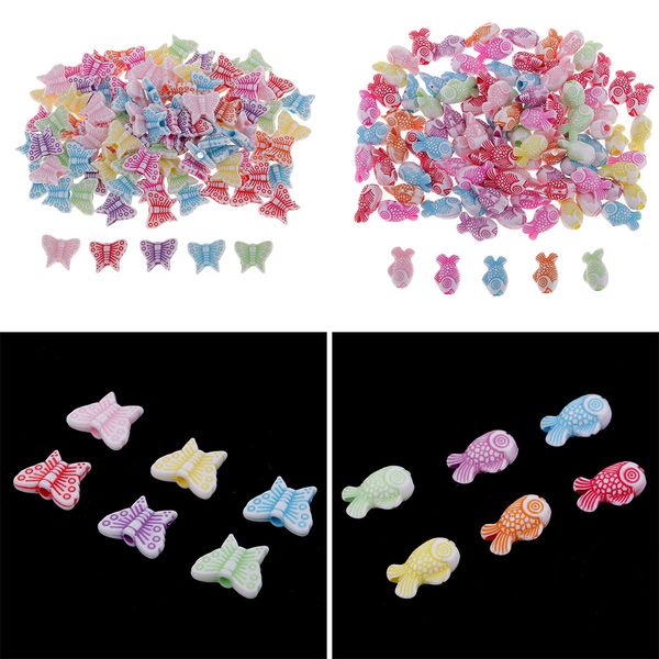 200pcs acrylic butterfly goldfish loose beads striaght hole beads for clothes bags decoration, Black
200pcs acrylic butterfly goldfish loose beads striaght hole beads for clothes bags decoration, Black