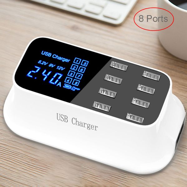 8 port smart chip usb charger dock station led display mobile phone tablet charging deskpower adapter socket strip 2.1a
8 port smart chip usb charger dock station led display mobile phone tablet charging deskpower adapter socket strip 2.1a