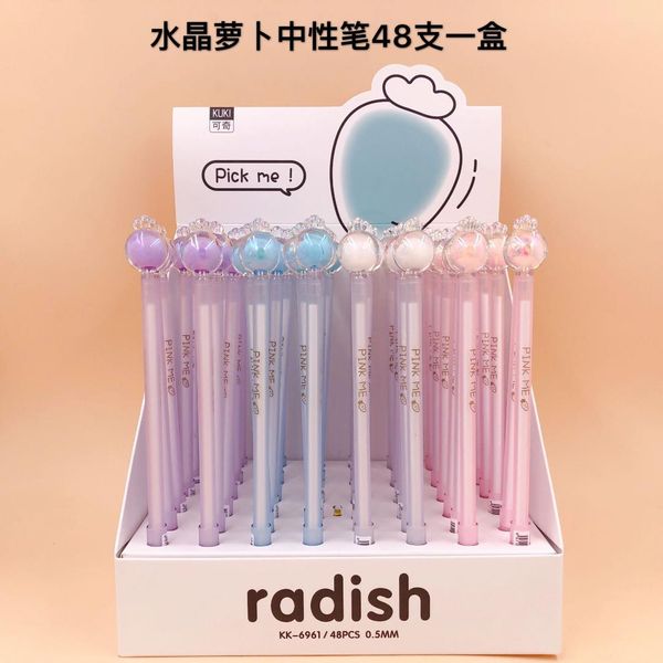 48pcs/set korean cartoon gel pen crystal radish gel pen wholesale factory novelty gift
48pcs/set korean cartoon gel pen crystal radish gel pen wholesale factory novelty gift