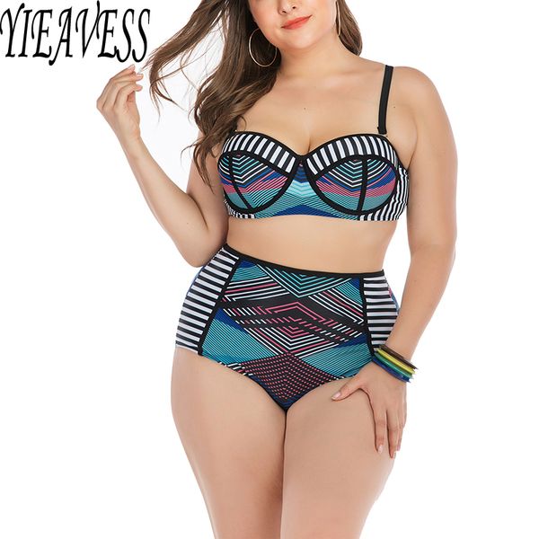 halter bikinis set print striped bikini plus size l-4xl swimsuit women 2020 high waist padded with wire bathing suit
halter bikinis set print striped bikini plus size l-4xl swimsuit women 2020 high waist padded with wire bathing suit