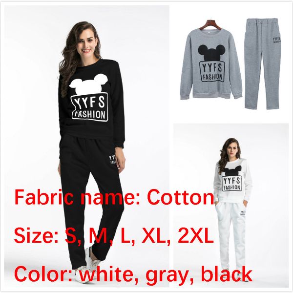 women's clothing autumn and winter suit sports clothing trousers two sets of printed casual jackets letter print, White
women's clothing autumn and winter suit sports clothing trousers two sets of printed casual jackets letter print, White