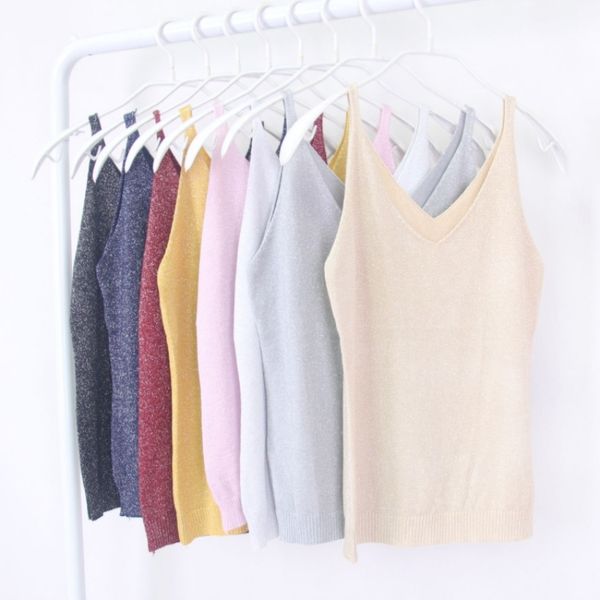 woman clothes women v neck sleeveless knitted t shirt spaghetti strap camis casual t shirts drop shipping, White
woman clothes women v neck sleeveless knitted t shirt spaghetti strap camis casual t shirts drop shipping, White
