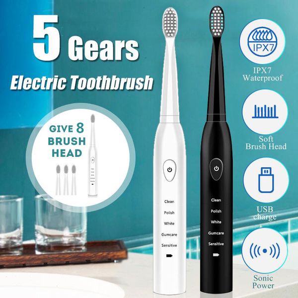 vibrating five-speed ultrasonic electric toothbrush usb charging electric toothbrush with 8 toothbrush heads home use travel
vibrating five-speed ultrasonic electric toothbrush usb charging electric toothbrush with 8 toothbrush heads home use travel