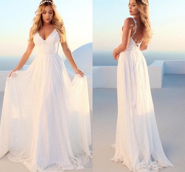 2019 boho beach white lace wedding dress long backless beach bridal gowns vestido de novia spaghetti wedding gowns
2019 boho beach white lace wedding dress long backless beach bridal gowns vestido de novia spaghetti wedding gowns